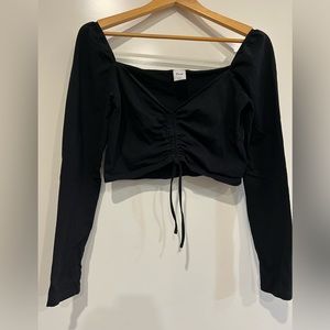 Aritzia Cropped Ruched Top